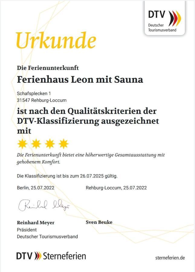 Ferienhaus Leon Mit Sauna Rehburg-Loccum Экстерьер фото